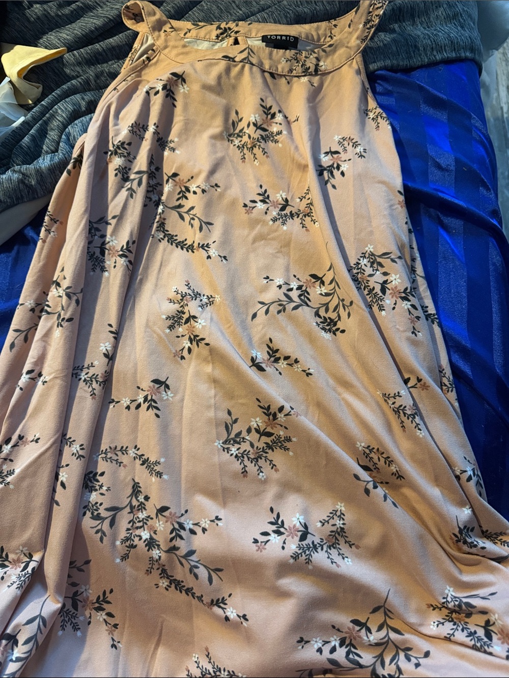 torrid blush floral A-line skirt